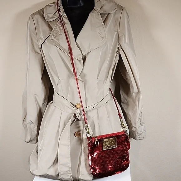 Coach Red Sequin Poppy Mini Crossbody - Picture 14 of 14